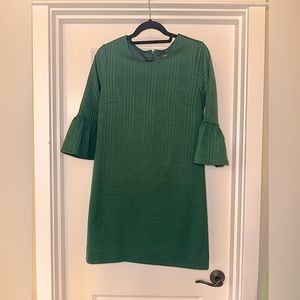 Emerald green Banana Republic dress with designer details!